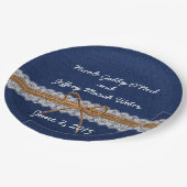 Rustic Barn Wedding Burlap Fall Wedding Papieren Bordje (Gekanteld)