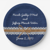 Rustic Barn Wedding Burlap Fall Wedding Papieren Bordje (Voorkant)