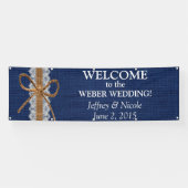 Rustic Barn Wedding Burlap Fall Wedding Spandoek (Horizontaal)