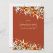 Rustic Barn Wedding | Herfst herfstverbrand Sinaas Kaart (Achterkant)