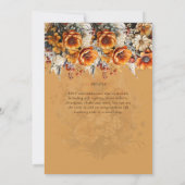 Rustic Barn Wedding | Herfst herfstverbrand Sinaas Kaart (Achterkant)