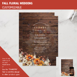 Rustic Barn Wedding | Herfst herfstverbrand Sinaas Kaart