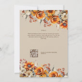 Rustic Barn Wedding | Herfst herfstverbrand Sinaas Kaart (Achterkant)