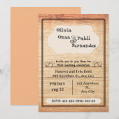 Rustic Barn Wedding Invitation Template Kaart (Voorkant / Achterkant)
