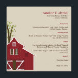 Rustic Barn Wedding Menu Card<br><div class="desc">Dit unieke,  moderne en romantische Rustic Barn bruiloft collectie van Berry Berry Sweet zal je helpen om de geweldige barnbruiloft waar je altijd van gedroomd hebt,  over te halen. 
 Ontwerp © berryberrynice.com</div>