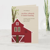 Rustic Barn Wedding Program Kaart (Voorkant)