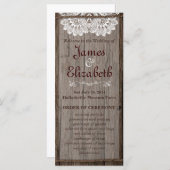 Rustic Barn Wedding Programma Programmakaart (Voorkant / Achterkant)