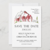 Rustic Barn Wedding Save the Date (Voorkant)