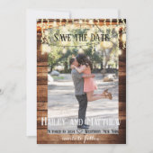 Rustic Barn Wedding Save the Date Custom (Voorkant)