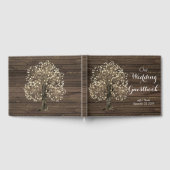 Rustic Barn Wedding String Lights Mason Jar Gastenboek (Volledig)