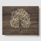 Rustic Barn Wedding String Lights Mason Jar Gastenboek (Achterkant)