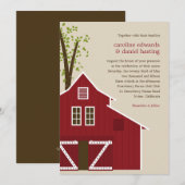 Rustic Barn Wedding Uitnodiging (Voorkant / Achterkant)