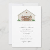 Rustic Barn Wedding Uitnodiging buitenshuis (Voorkant)