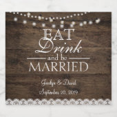 Rustic Barn Wedding Wood Mason Jar Babys Bier Etiket (Enkel label)