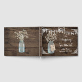 Rustic Barn Wedding Wood Mason Jar Babys Gastenboek (Volledig)