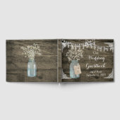 Rustic Barn Wedding Wood Mason Jar Babys Gastenboek (Volledig)
