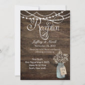 Rustic Barn Wedding Wood Mason Jar Babys Kaart (Voorkant)