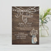 Rustic Barn Wedding Wood Mason Jar Babys Kaart (Staand voorkant)