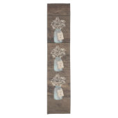 Rustic Barn Wedding Wood Mason Jar Babys Korte Tafelloper (Voorkant)