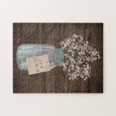 Rustic Barn Wedding Wood Mason Jar Babys Legpuzzel (Horizontaal)