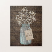 Rustic Barn Wedding Wood Mason Jar Babys Legpuzzel (Verticaal)