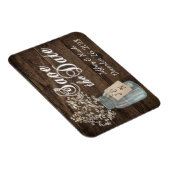 Rustic Barn Wedding Wood Mason Jar Babys Magneet (Rechterzijde)