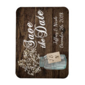 Rustic Barn Wedding Wood Mason Jar Babys Magneet (Verticaal)