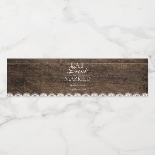 Rustic Barn Wedding Wood Mason Jar Babys Waterfles Etiket (Enkel label)