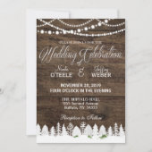 Rustic Barn Wedding Wood Winter Kerstmis Kaart (Voorkant)