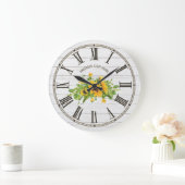 Rustic Barn White Grey Wood Sunflower Kitchen Grote Klok (Huis)