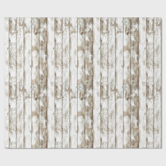 Rustic Barn White Weathered Wood  Cadeaupapier (Vlak)
