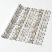 Rustic Barn White Weathered Wood  Cadeaupapier (Uitgerold)
