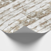 Rustic Barn White Weathered Wood  Cadeaupapier (Hoek)