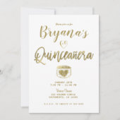 Rustic Barn White Wood Gold 15 Quinceañera Kaart (Voorkant)