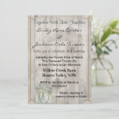 Rustic Barn & Wildflowers Country Wedding  Kaart (Staand voorkant)