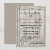 Rustic Barn & Wildflowers Country Wedding  Kaart (Voorkant / Achterkant)