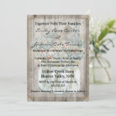 Rustic Barn & Wildflowers Country Wedding  Kaart (Staand voorkant)