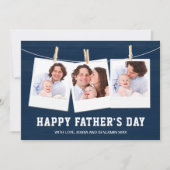 Rustic Barn Wood 3 Foto Collage Vaderdag Kaart (Voorkant)