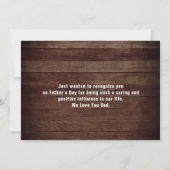 Rustic Barn Wood 3 Foto Collage Vaderdag Kaart (Achterkant)