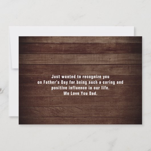 Rustic Barn Wood 3 Foto Collage Vaderdag Kaart (Achterkant)