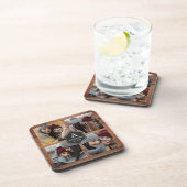 Rustic Barn Wood 4 Afbeeldingen Familie Foto Colla Bier Onderzetter (Rechterzijde)