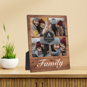 Rustic Barn Wood 4 Afbeeldingen Familie Foto Colla Fotoplaat