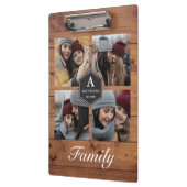 Rustic Barn Wood 4 Afbeeldingen Familie Foto Colla Klembord (Links)