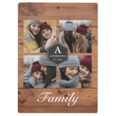 Rustic Barn Wood 4 Afbeeldingen Familie Foto Colla Klembord (Achterkant)