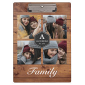 Rustic Barn Wood 4 Afbeeldingen Familie Foto Colla Klembord (Voorkant)