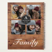 Rustic Barn Wood 4 Afbeeldingen Familie Foto Colla Planner (Achterkant)