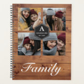 Rustic Barn Wood 4 Afbeeldingen Familie Foto Colla Planner (Voorkant)