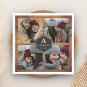 Rustic Barn Wood 4 Afbeeldingen Familie Foto Colla Servet