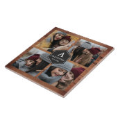 Rustic Barn Wood 4 Afbeeldingen Familie Foto Colla Tegeltje (Zijkant)