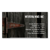 Rustic Barn Wood and Hinge Country Visitekaartje Magneet (Voorkant)